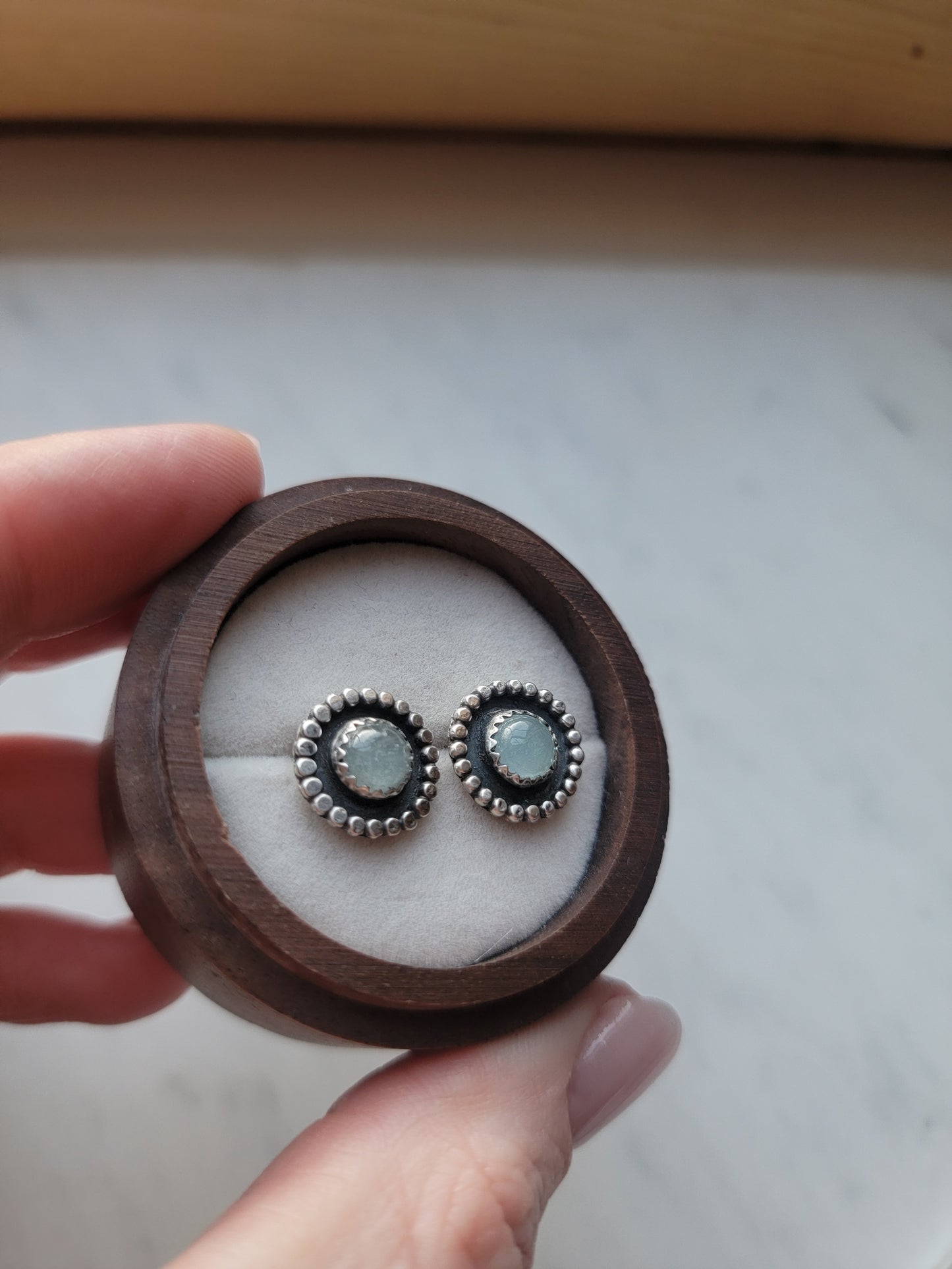 Aquamarine Stud Earrings