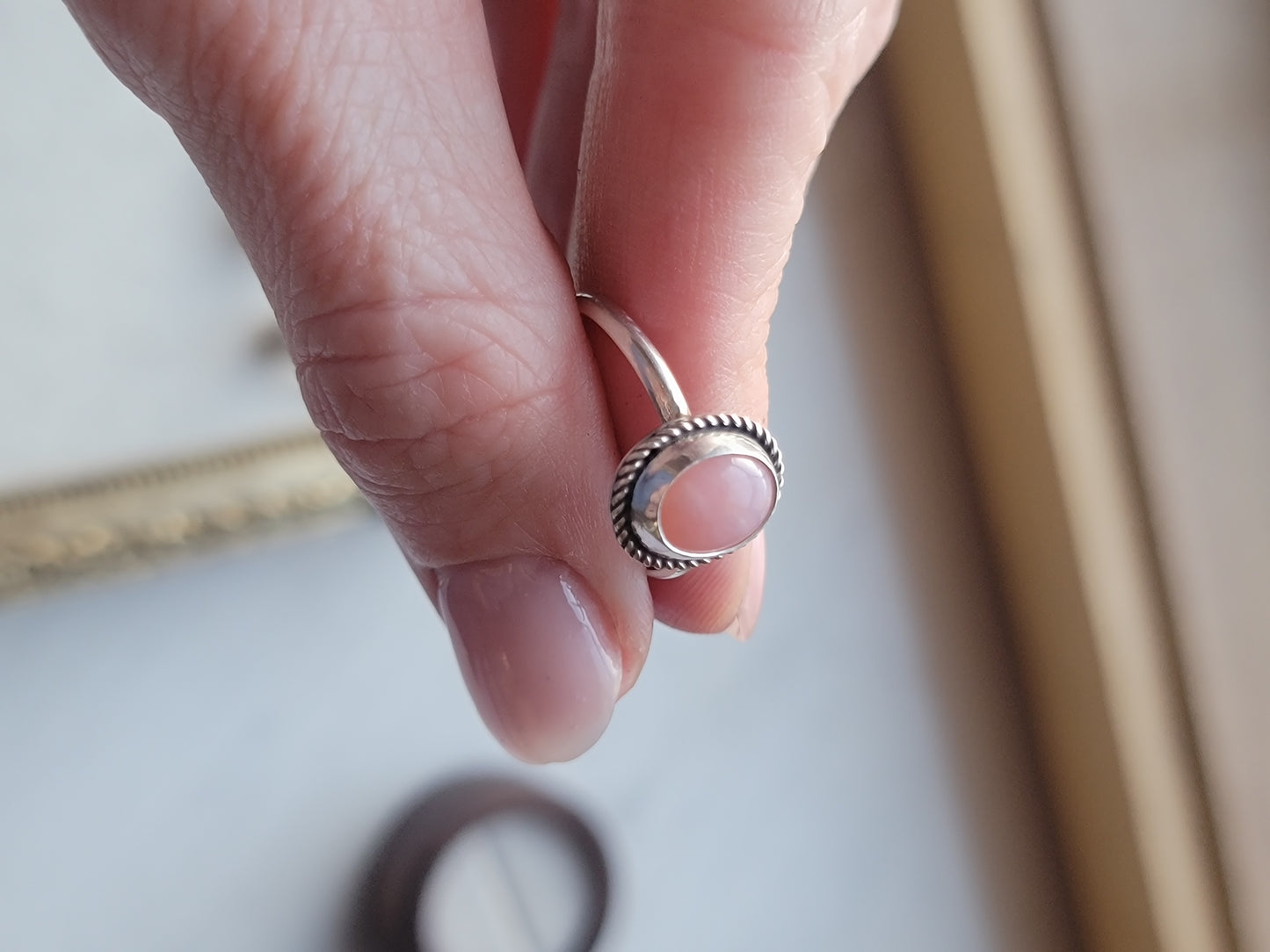 CUSTOM Pink Opal Ring