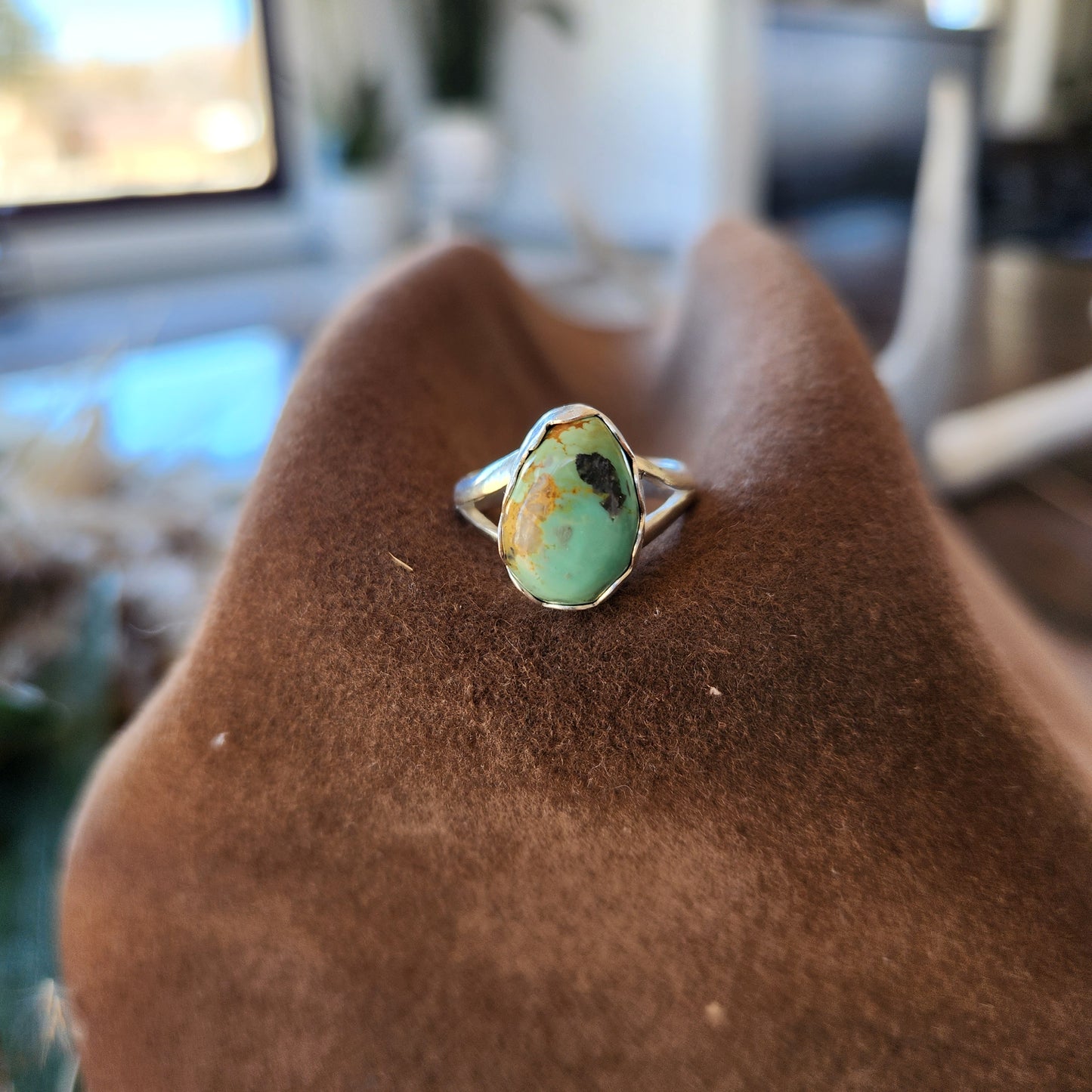 Baja Turquoise Split band ring