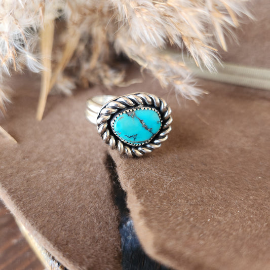 Sleeping Beauty Turquoise Ring SZ 10.5