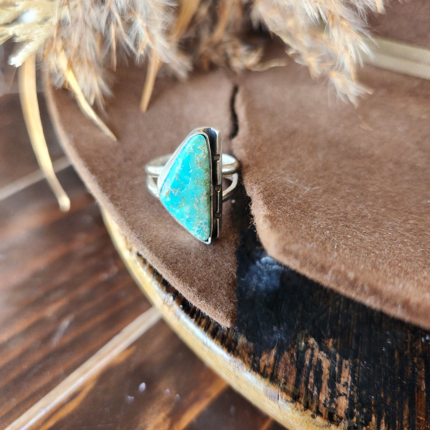 Old Stock Nevada Turquoise Ring SZ 7.75