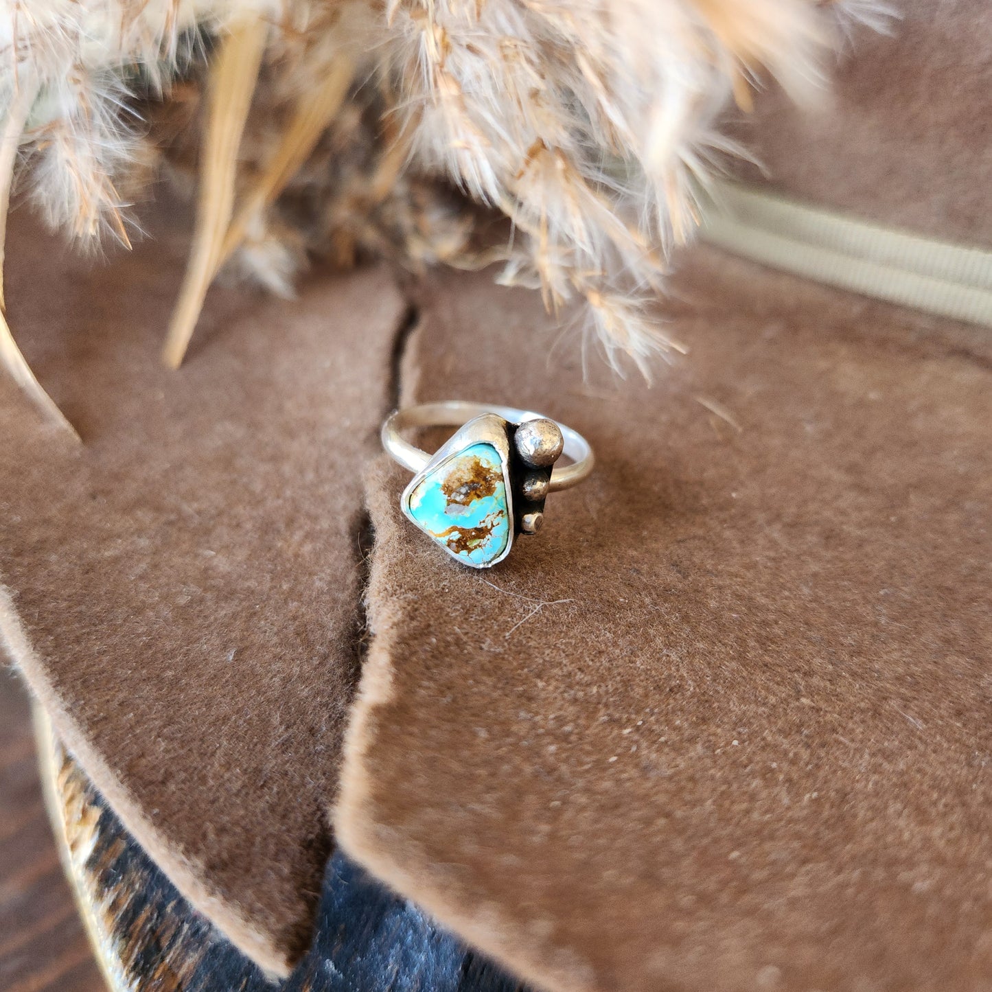 Old Stock Nevada Turquoise Ring SZ 6.5