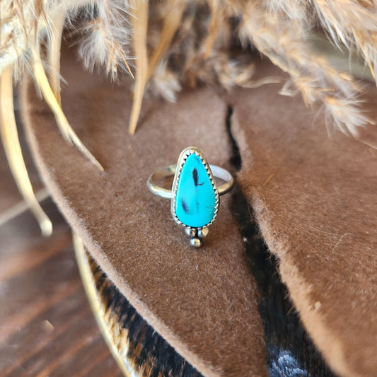 Old Stock Nevada Turquoise Ring SZ 5.75