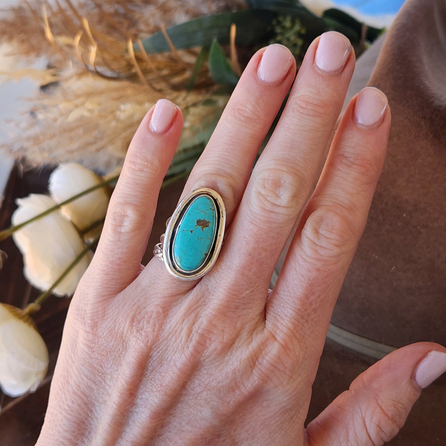 Tyrone Turquoise Ring Sz 6