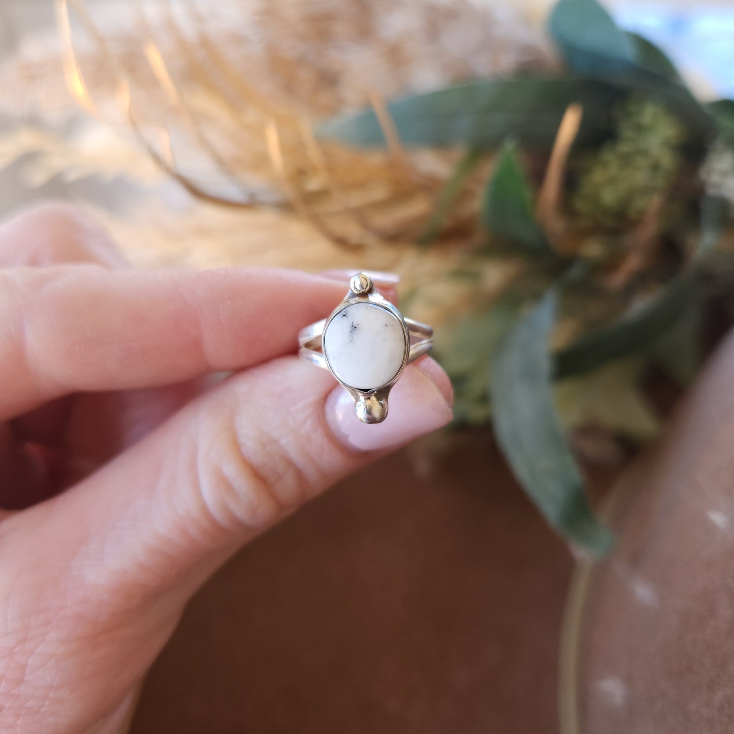 White Buffalo Pinky Ring