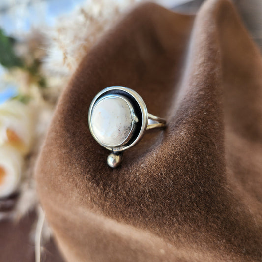 White Buffalo Ring SZ 8