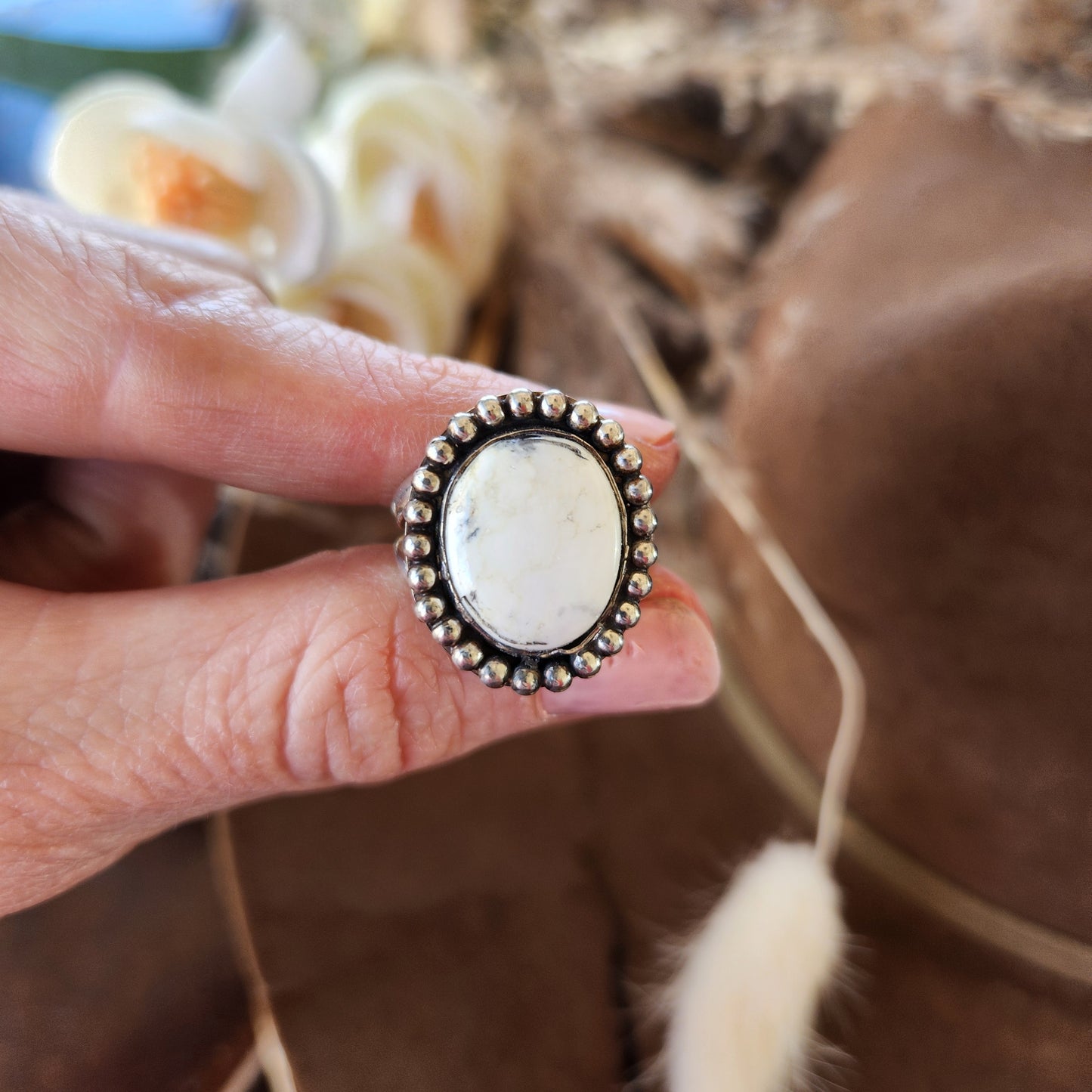 White Buffalo Ring SZ 7