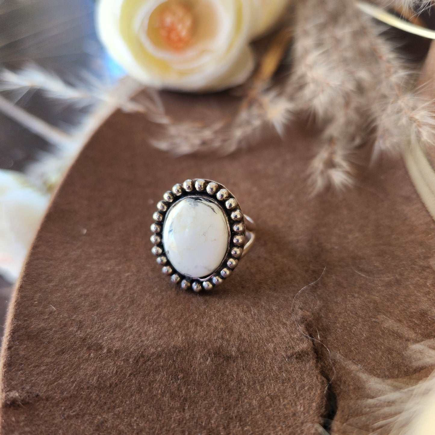 White Buffalo Ring SZ 7