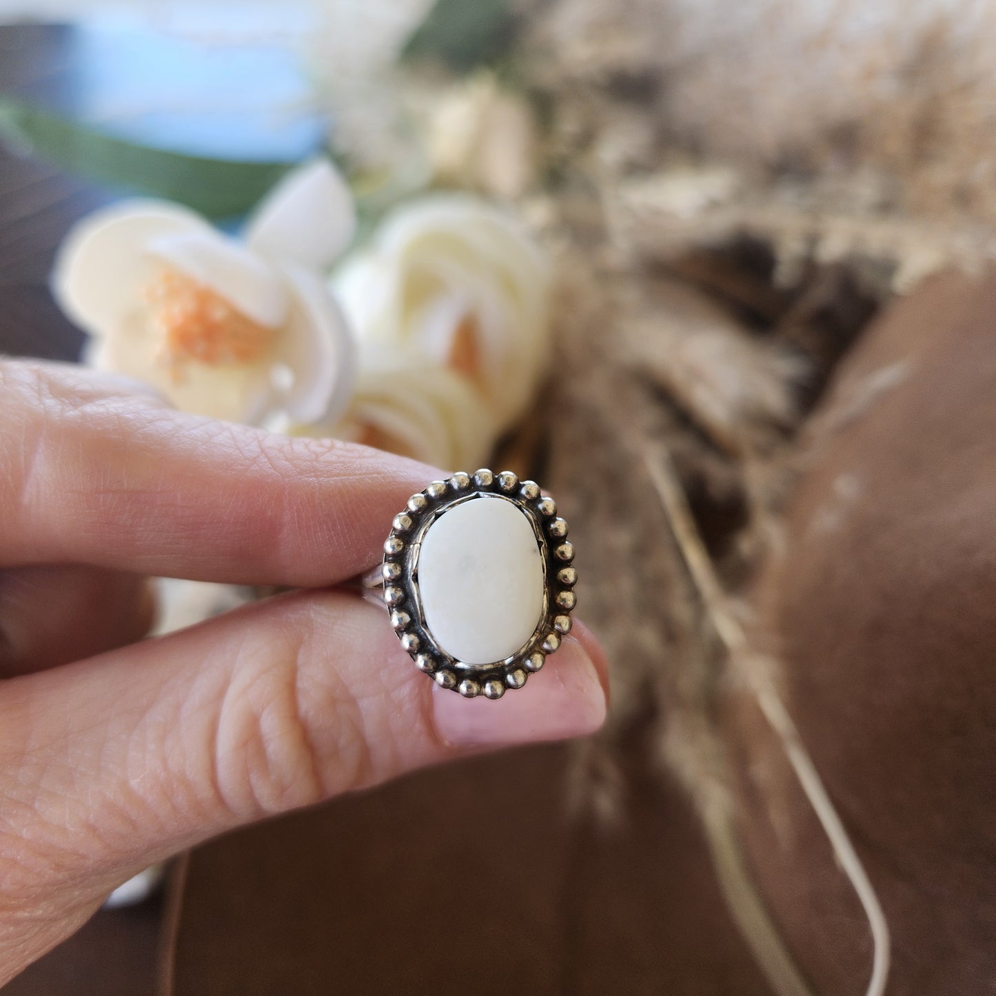 White Buffalo Ring SZ 6.5
