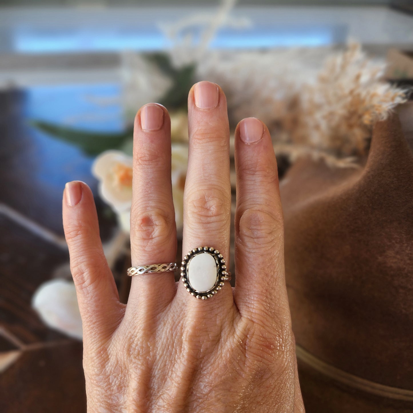 White Buffalo Ring SZ 6.5