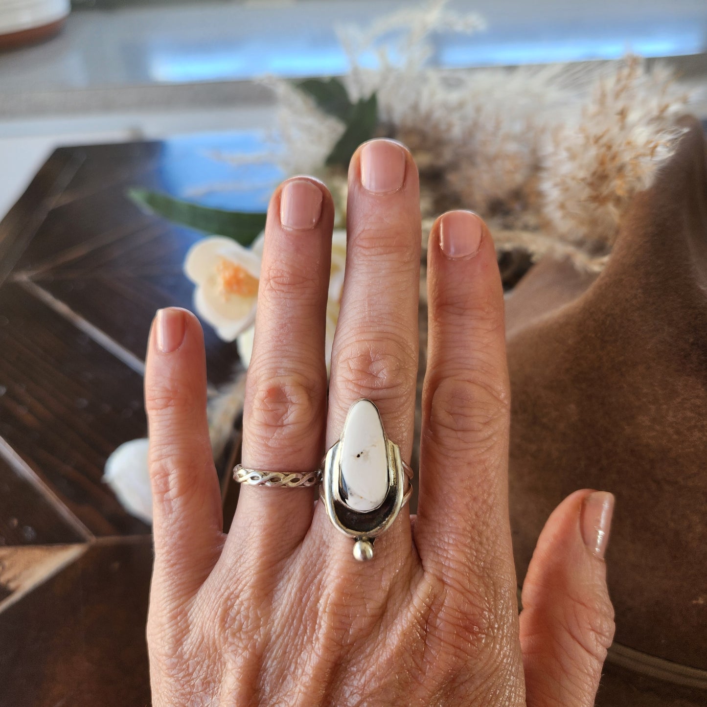 White Buffalo Ring SZ 6.75