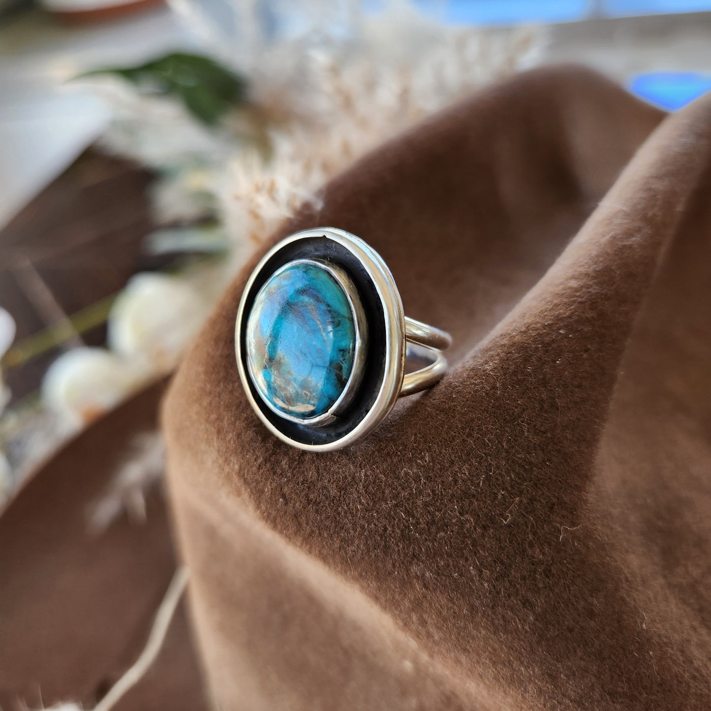 Kingman Turquoise Ring SZ 8