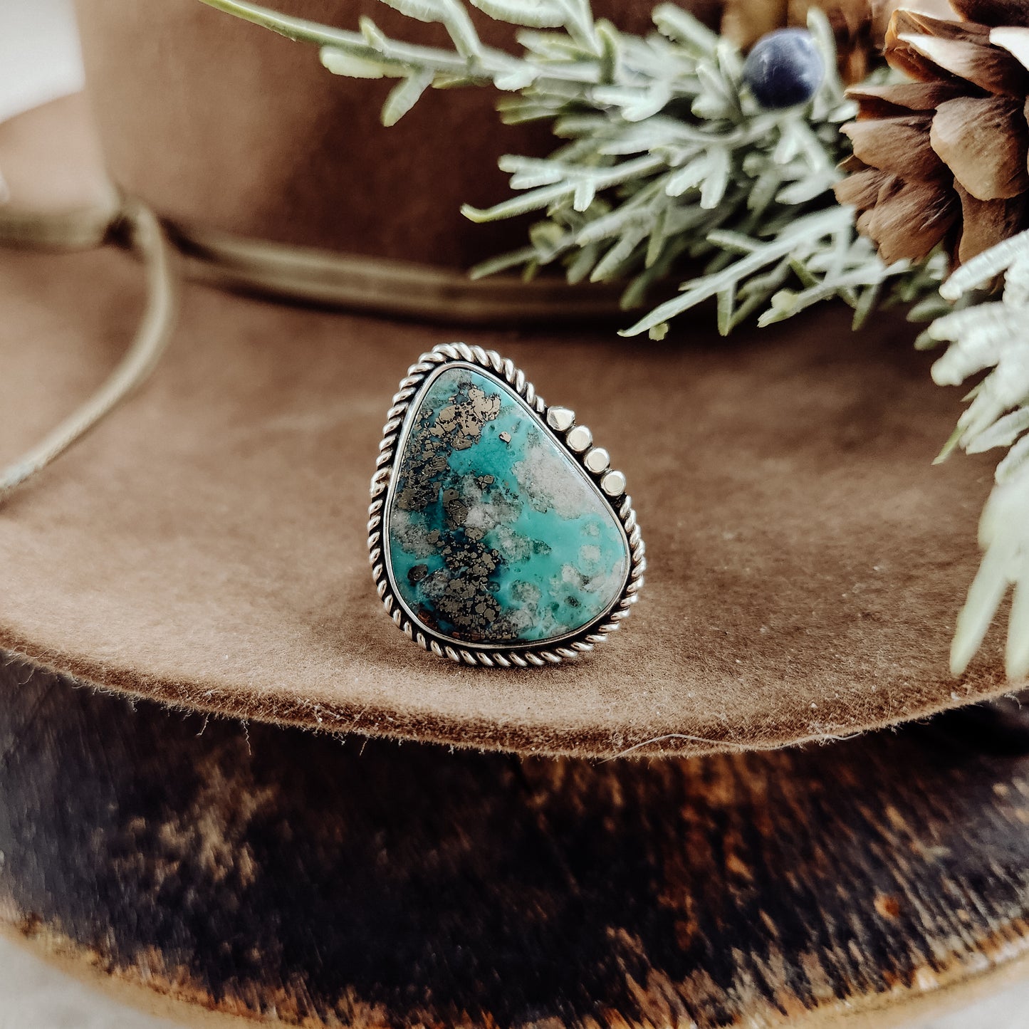 Turquoise Ring Sz 8.25