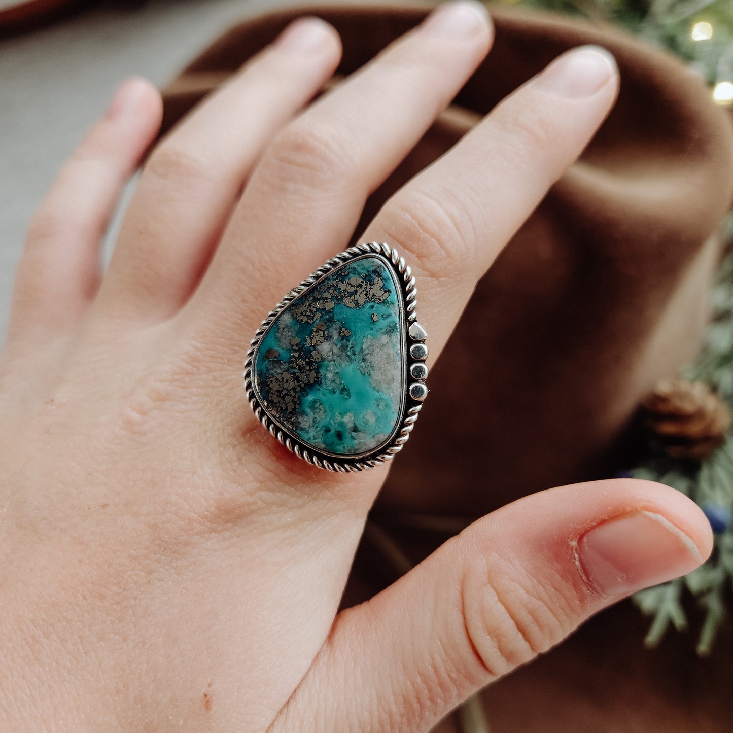 Turquoise Ring Sz 8.25