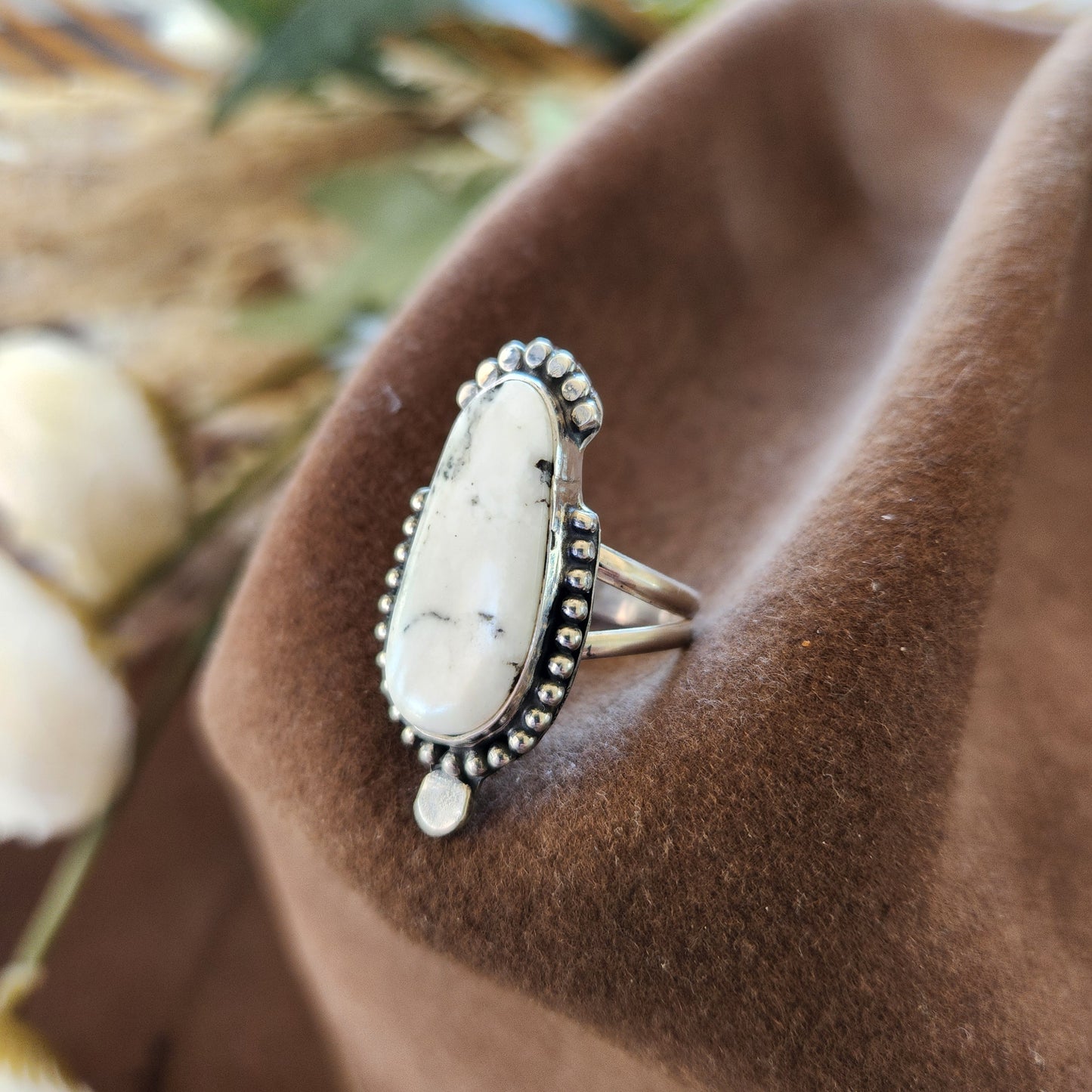 White Buffalo Ring SZ 6