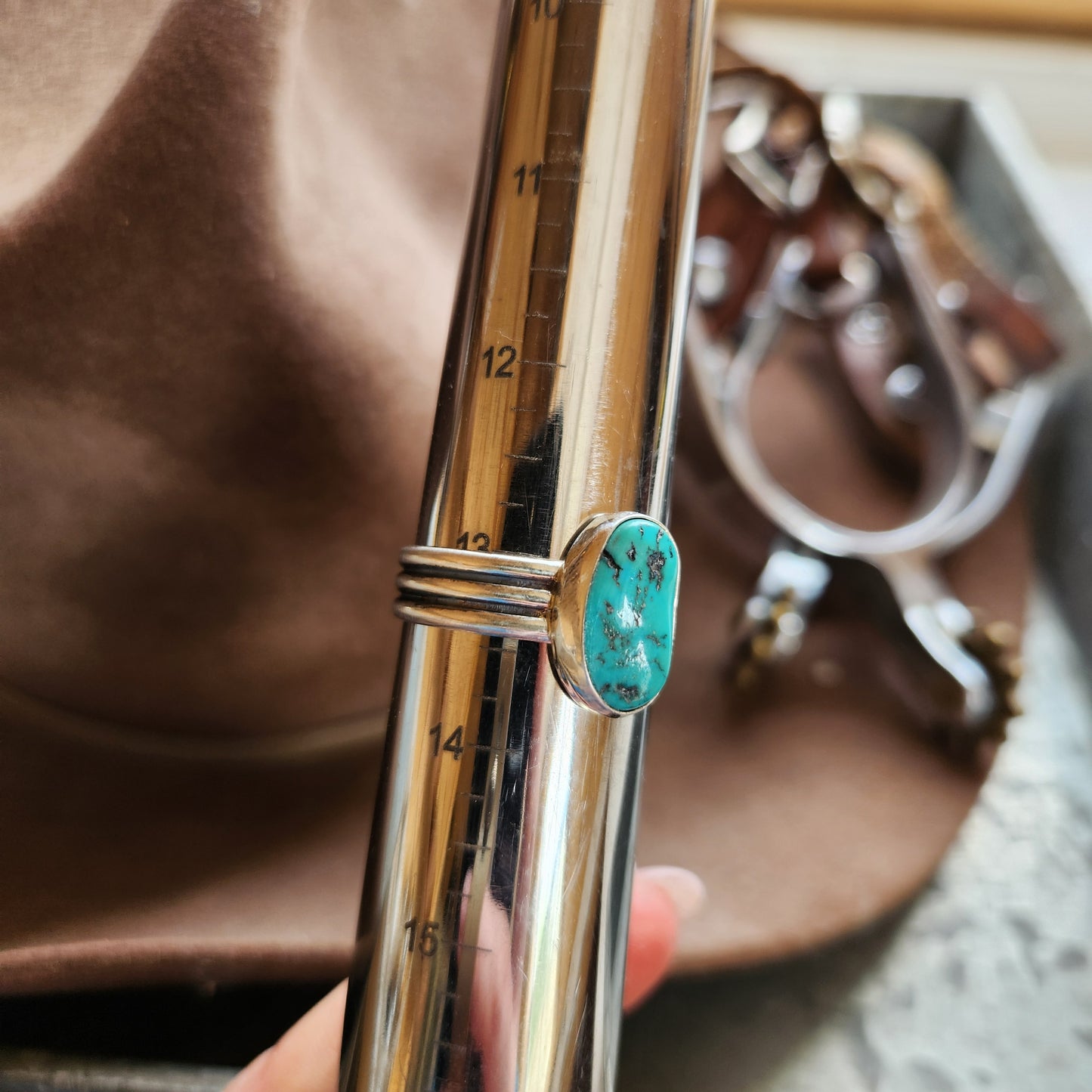 Sleeping Beauty Turquoise Ring SZ 13.5