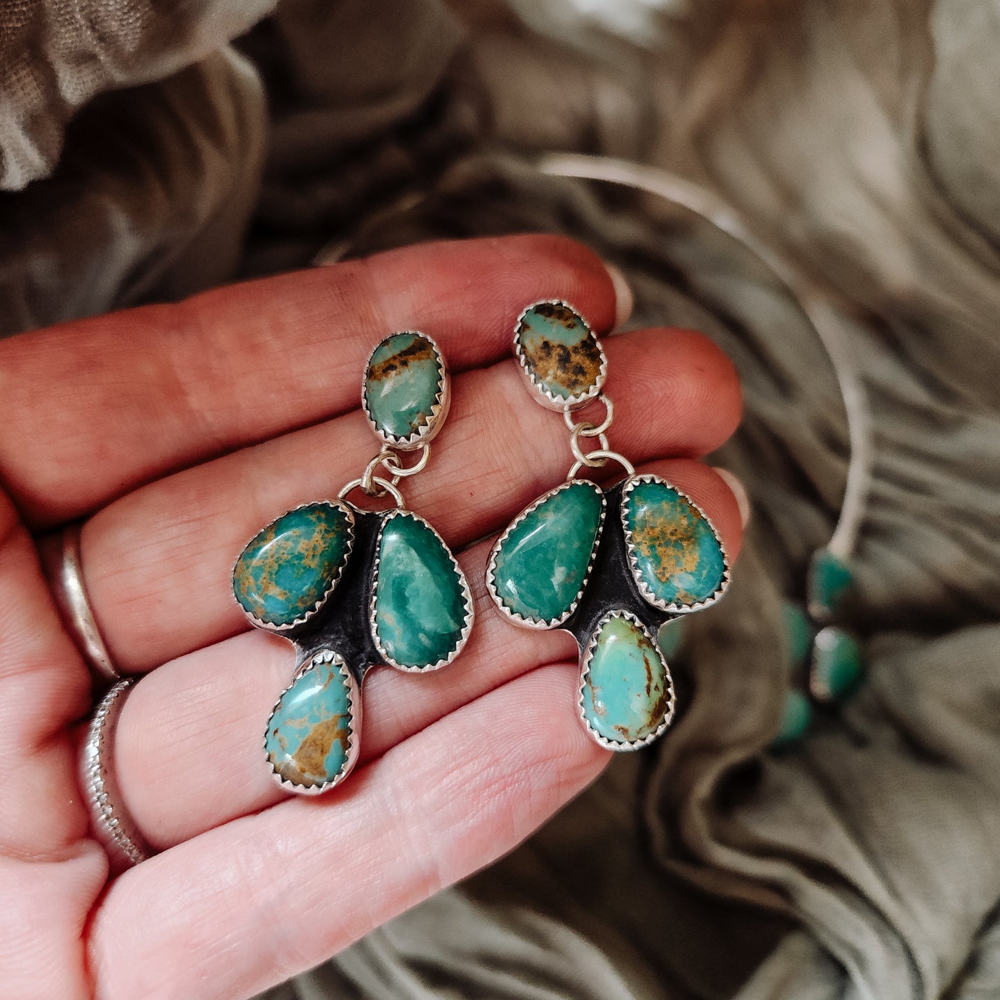 Prairie Bloom Turquoise Earrings