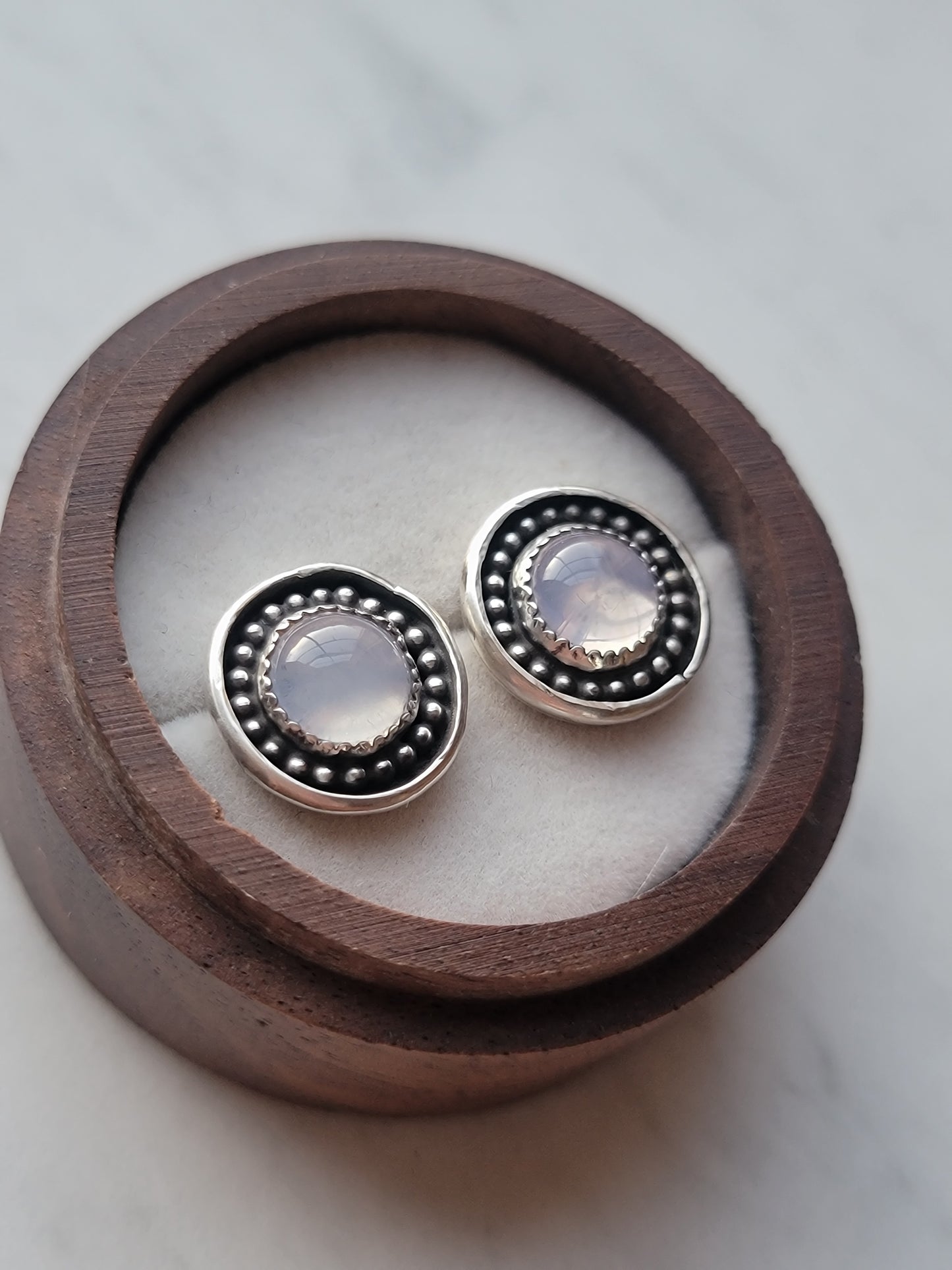 Lavender Moon Stud Earrings