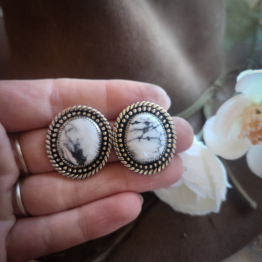 White Buffalo Earrings
