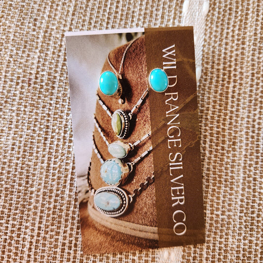 Medium Turquoise Stud Earrings