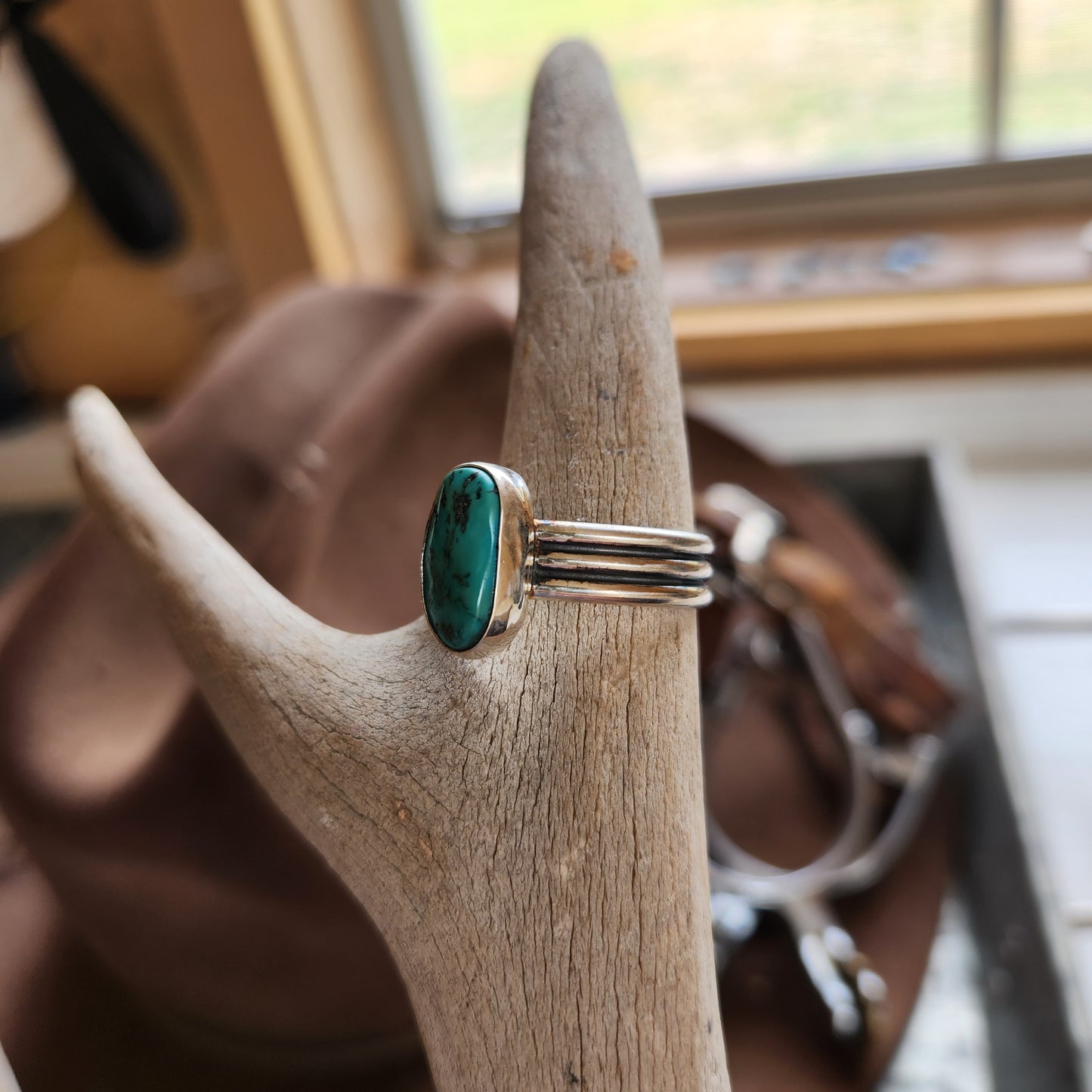 Sleeping Beauty Turquoise Ring SZ 13.5