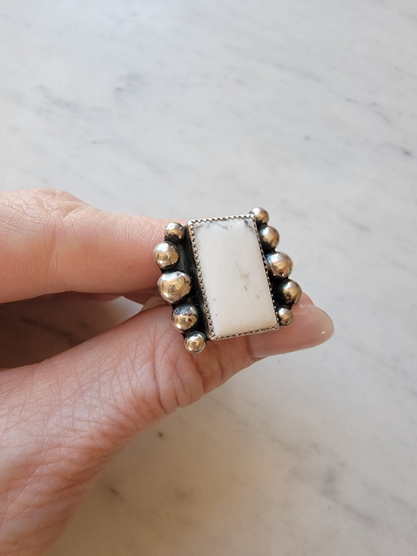 White Buffalo Ring SZ 7.25