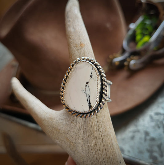 White Buffalo Ring SZ 13.5