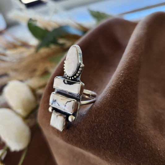 White Buffalo Ring SZ 8