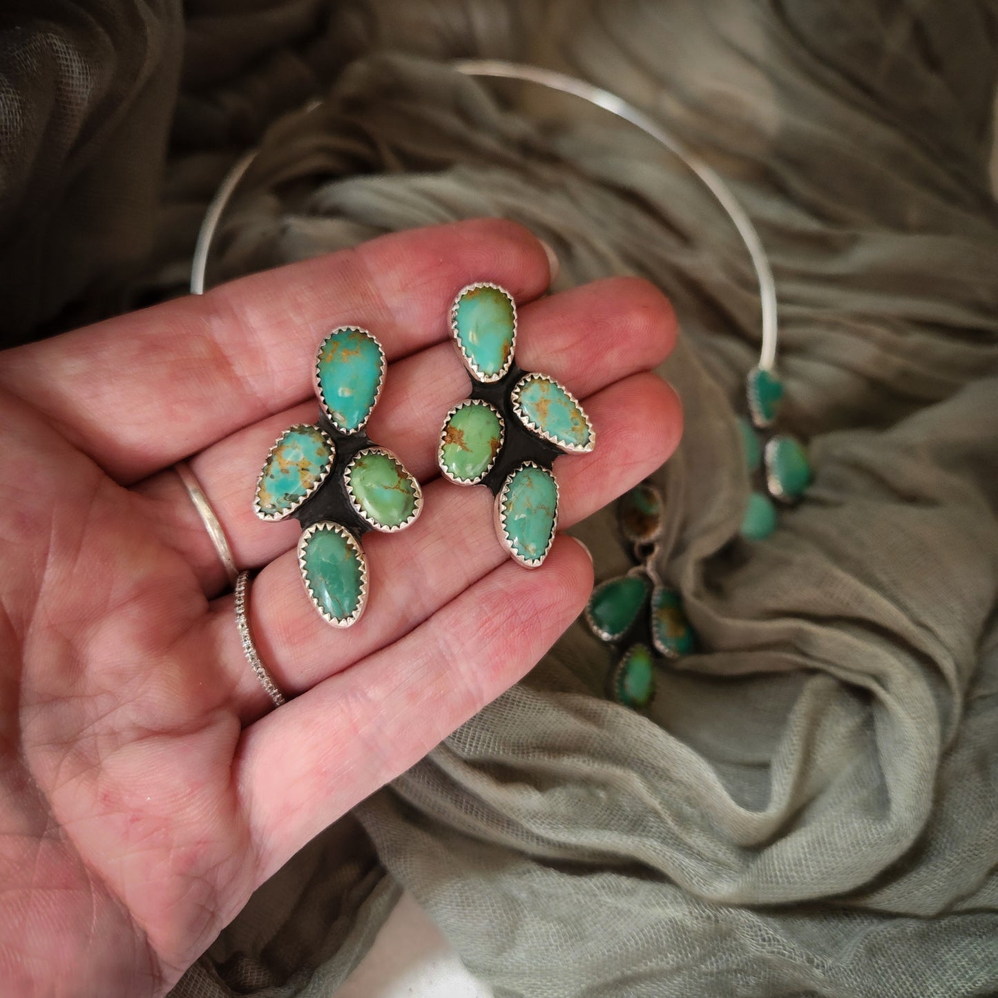 Desert Bloom Turquoise Earrings