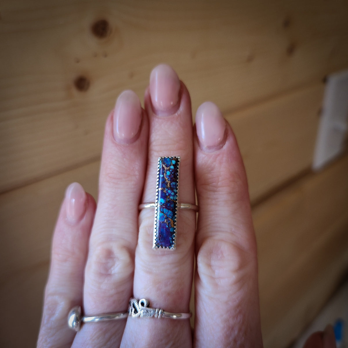 Purple Mojave Bar Ring SZ 7