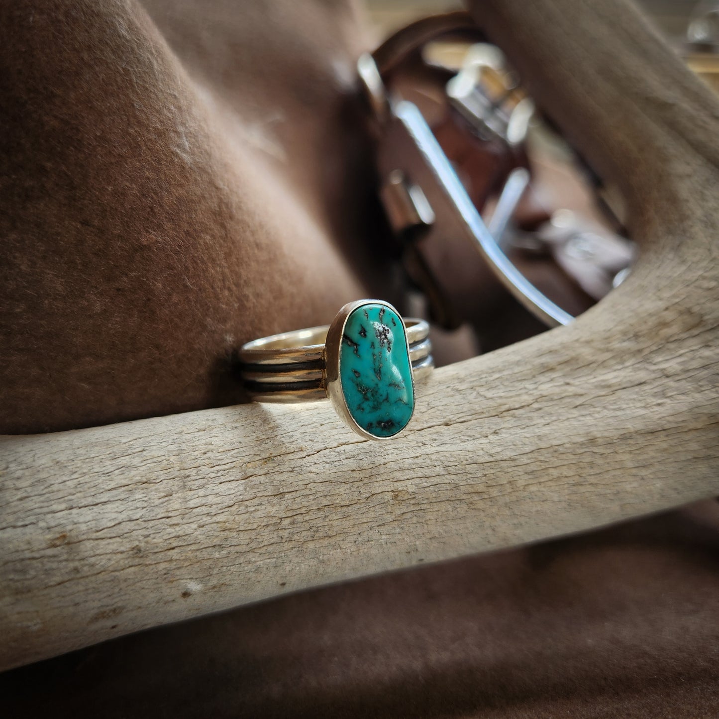 Sleeping Beauty Turquoise Ring SZ 13.5