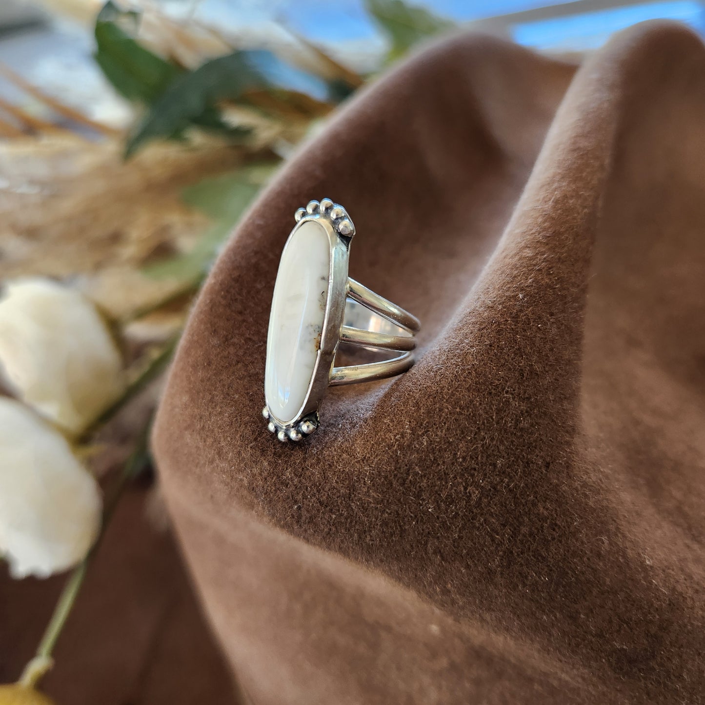 White Buffalo Ring SZ 6.25